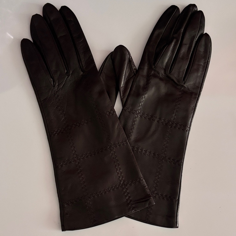 Brown/Black Vintage Leather Gloves